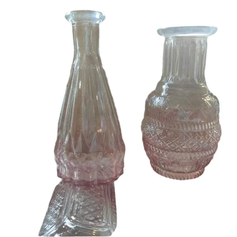 

Mini small vase set, handicrafts, desktop transparent flowers, living room decorations