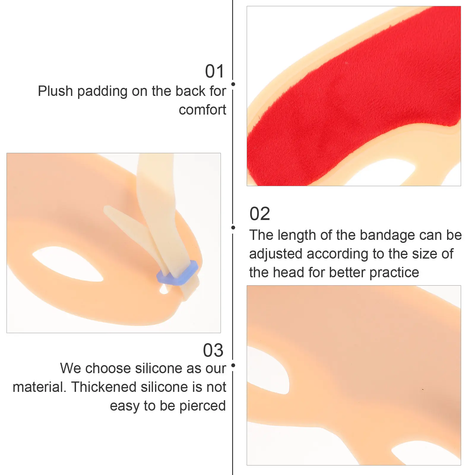

Многоразовая силиконовая повязка для тренировок по татуажу бровей с удобной задней подкладкой, идеально подходит для стажировок в салонах красоты.