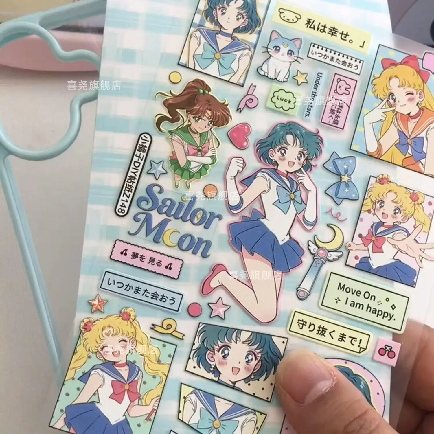 Neue Mizuno Ami Aufkleber Sailor Moon Anime Zubehör Niedliche Cartoon Kreativität DIY Journal Handyhülle Dekoration Material Geschenke