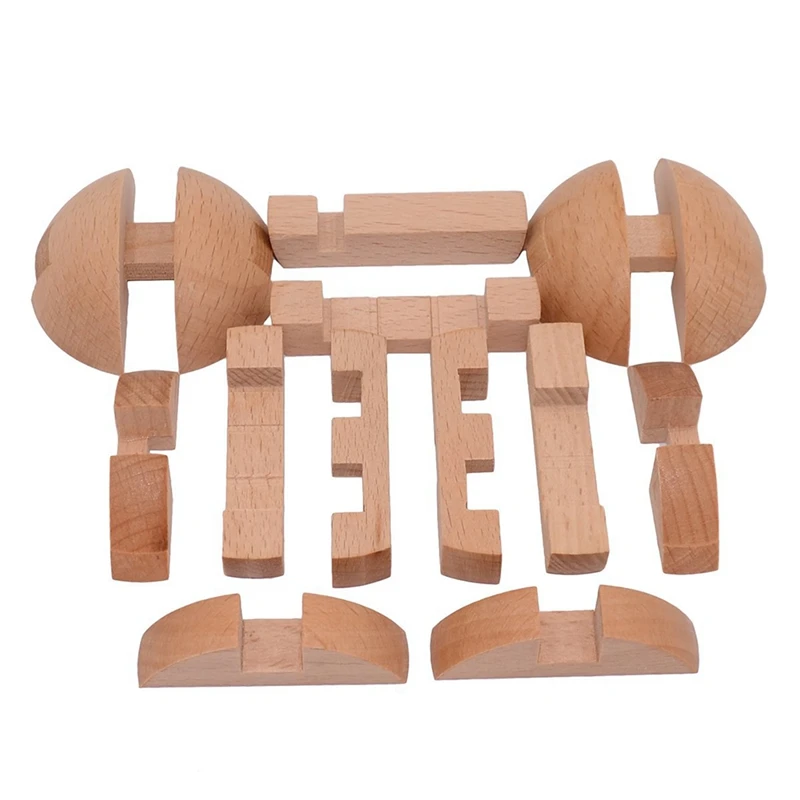 

X18A-5X Wooden Puzzle Magic Ball Brain Teasers Toy Intelligence Game Sphere Puzzles For Adults/Kids