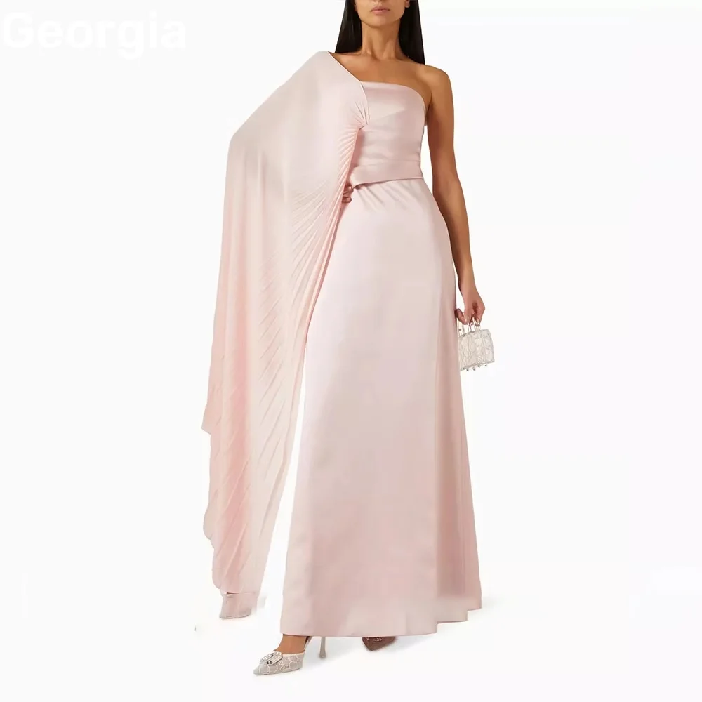 Passen Sie Abendkleider an, säulenförmig, One-Shoulder-Kleider für formelle Anlässe, Ballkleider mit Reißverschluss und Rüschen, bodenlanges Geburtstagskleid