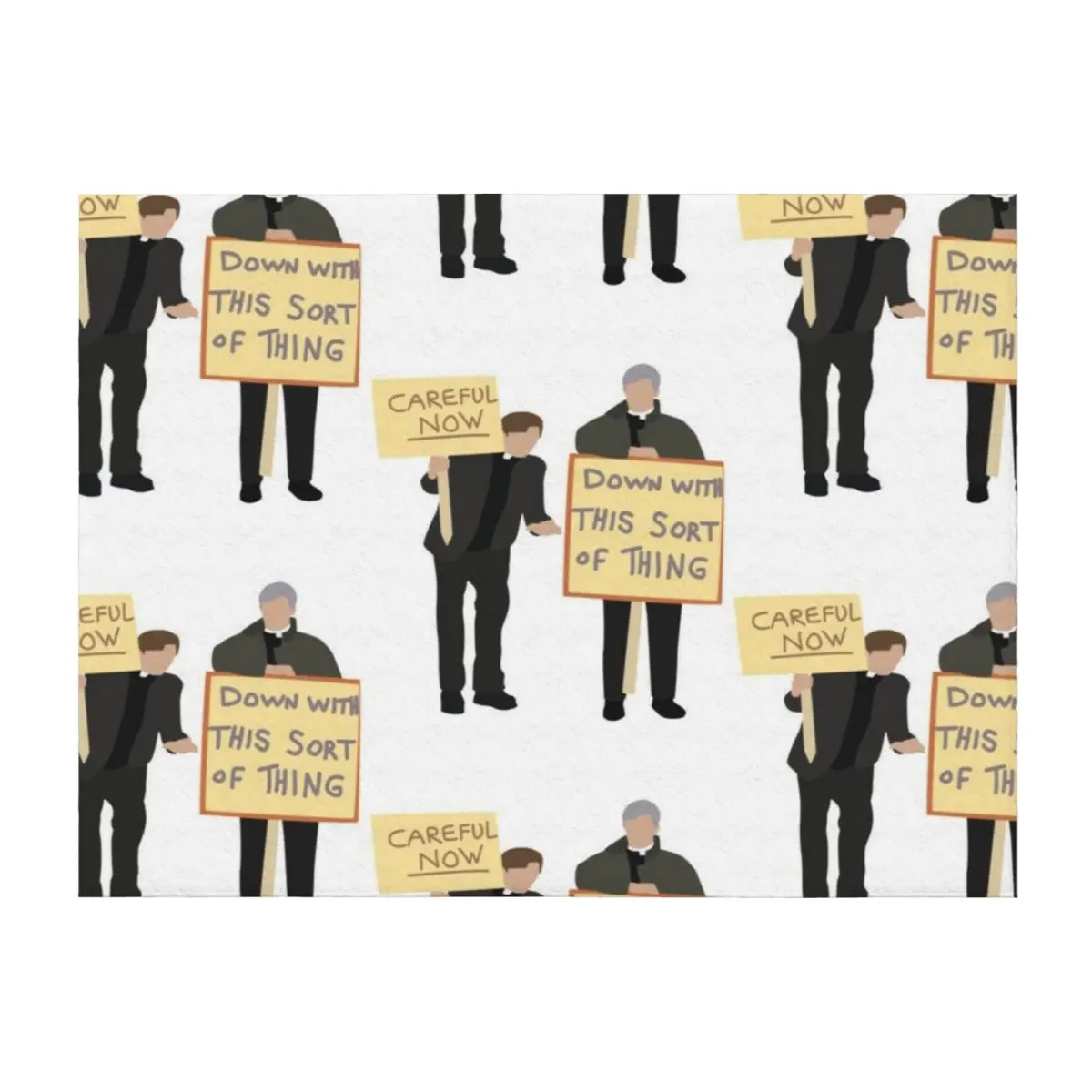 

Father Ted Careful Now Quote Throw Blanket Kid'S Sleeping Bag Plaid Blankets For Baby Blankets