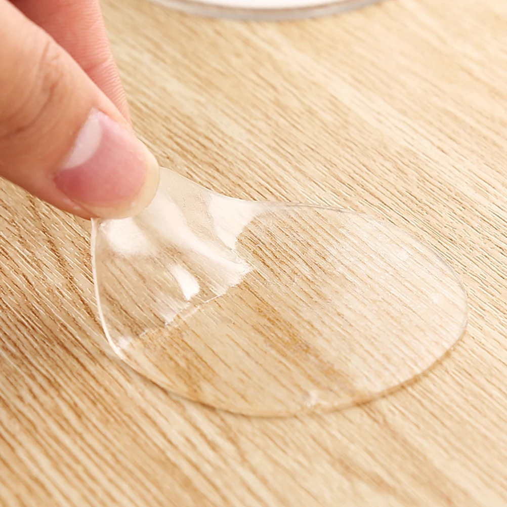 

4pcs Double Sided Adhesive Pads Super Clear Strong Adhesion Waterproof Anti Ash Invisible Furniture Legs Non Slip Gel of Mind
