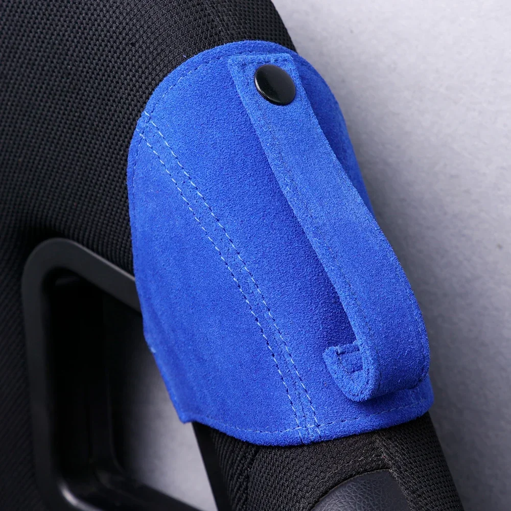 Genuine Suede Leather Car Bucket Seat Belt Holder Protector Seatbelt Guide for BRIDE RECARO SPARCO OMP