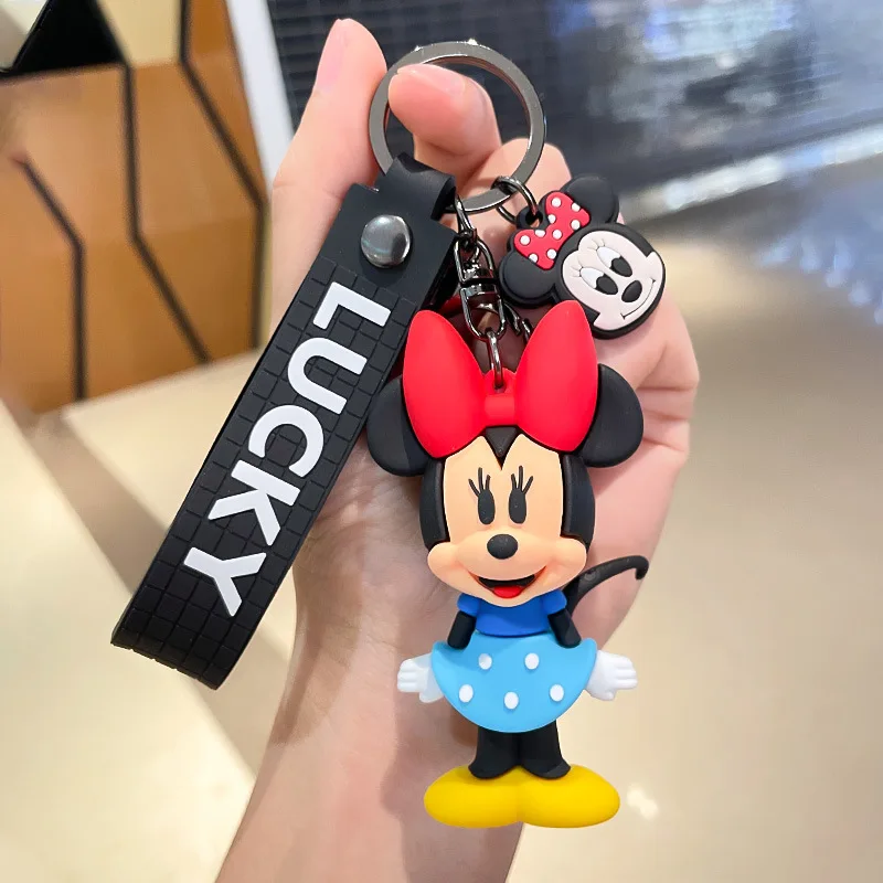 Mickey Mouse Rubber Keychain Donald Duck Keyring Couple Gifts Disney Fashion Birthday Present Classics Mickey Key Chain Pendant