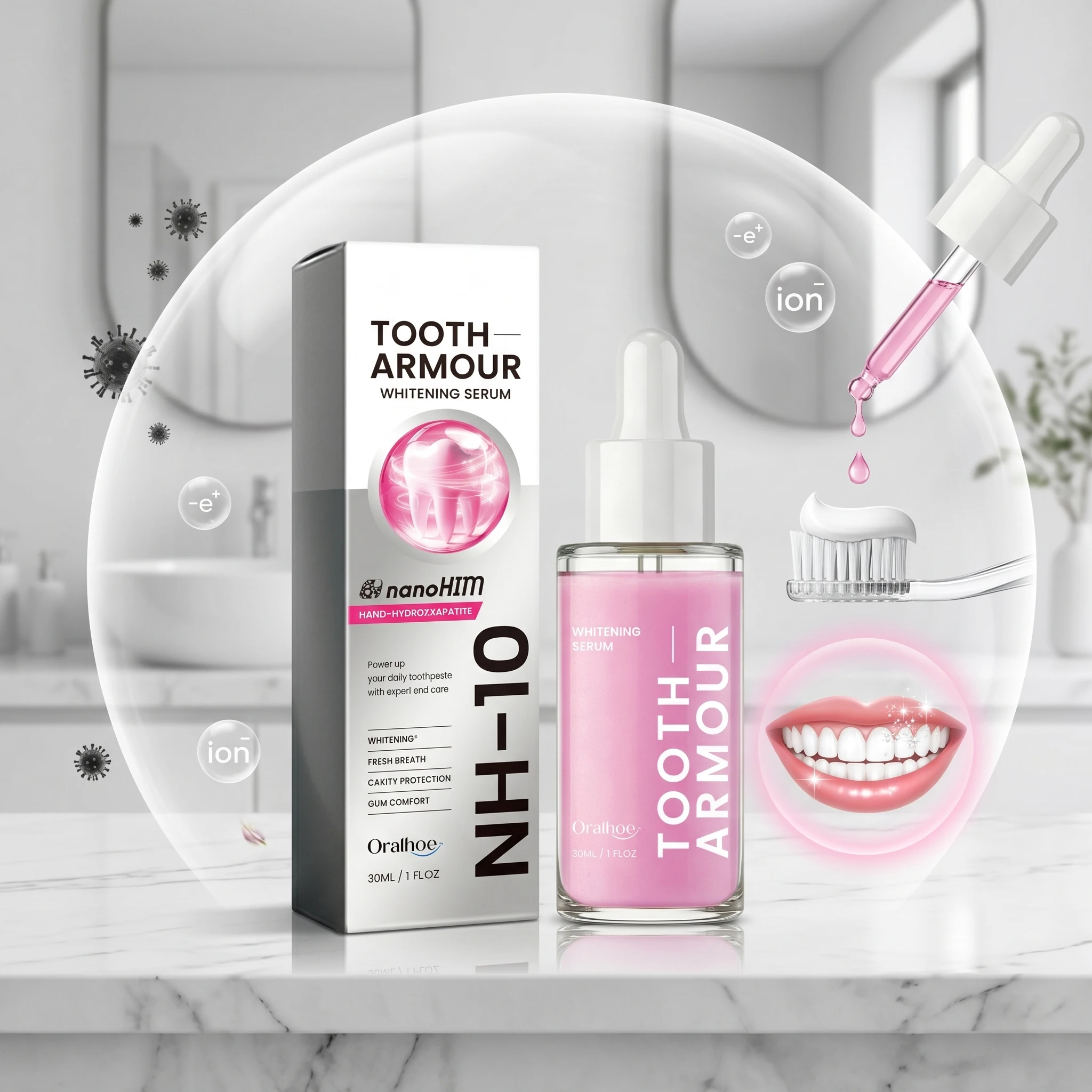 Gentle Tooth Care Serum Anti Sensitivity Oral Health Replenisher 30ml Portable Daily Moisturizing Stain Care Liquid for Adults