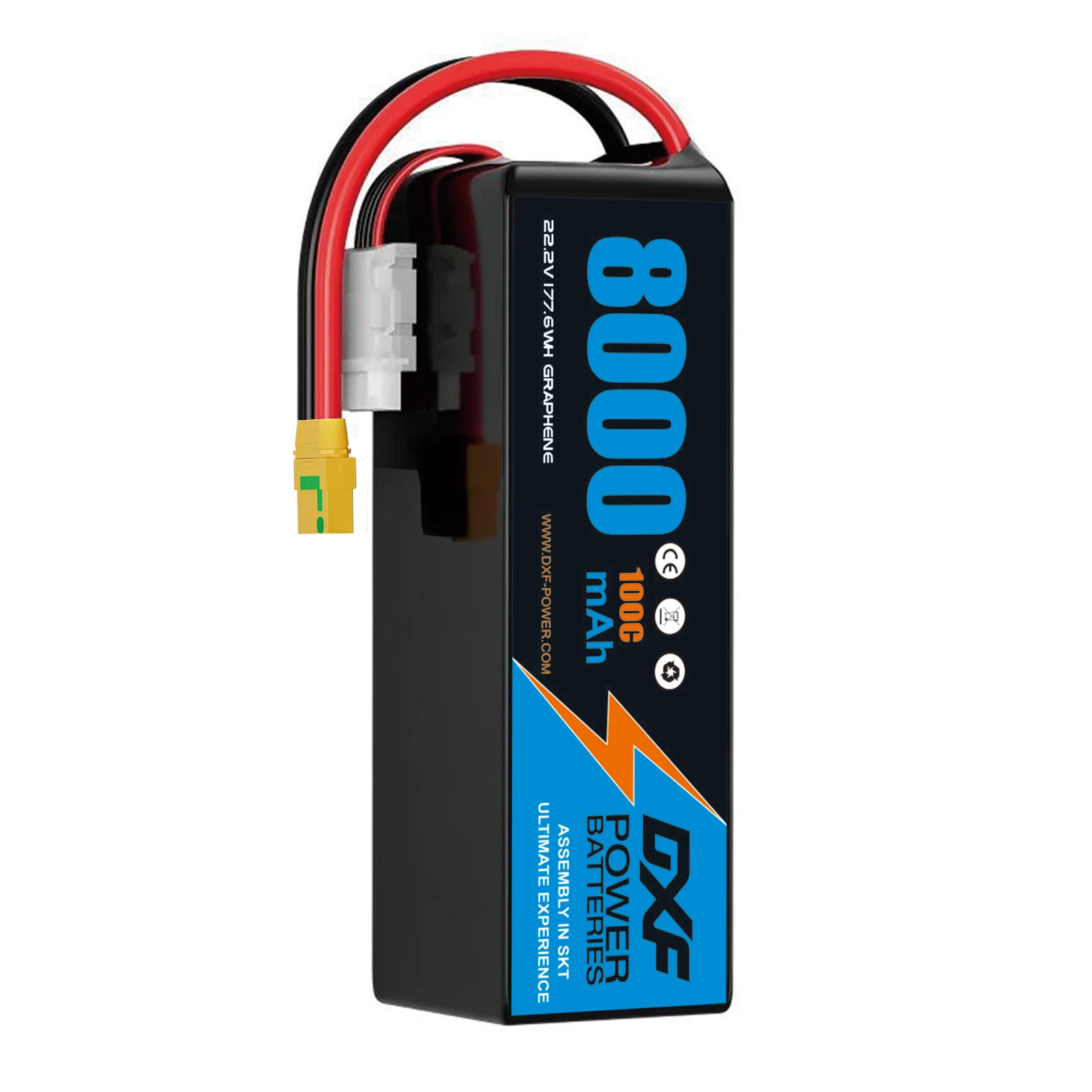 

DXF 6S Lipo Battery 22.8V 100C 8000mAh Lipo Battery with XT90 Plug Hardcase Battery For RC Car Boat Truck Airplane UAV RACING