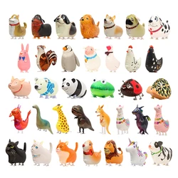 (1Pc) Children's Birthday Party Decoration Photo Props Toy Walking Balloon Cartoon Cute Animal Shape Walking Cartoon Aluminum Film Balloon