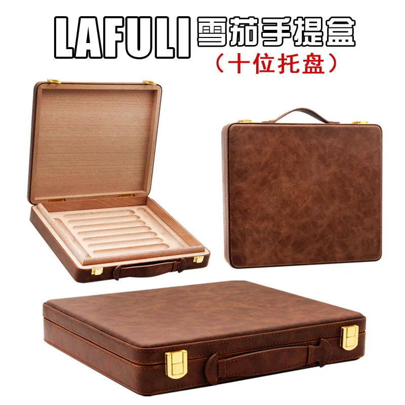 LAFULICigar Humidor Cedar Wood Portable Portable Moist Cabinet Humidifying Portable Snow plus Humidor