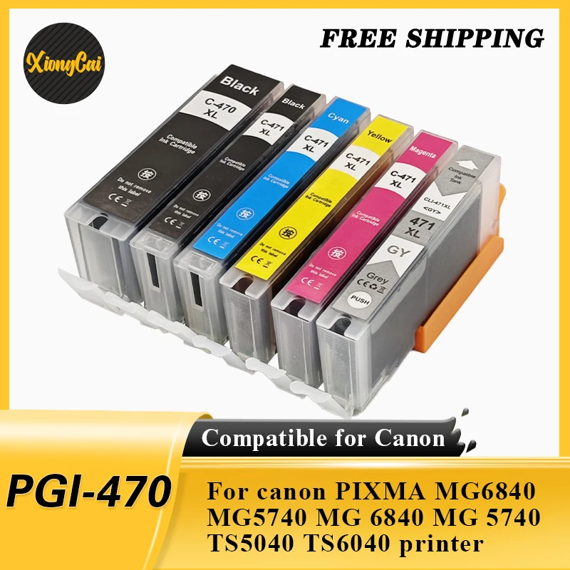 

Совместимый картридж для Canon 470 471 PGI-470 CLI-471, для принтера Canon PIXMA MG6840 MG5740 MG 6840 MG 5740 TS5040 TS6040
