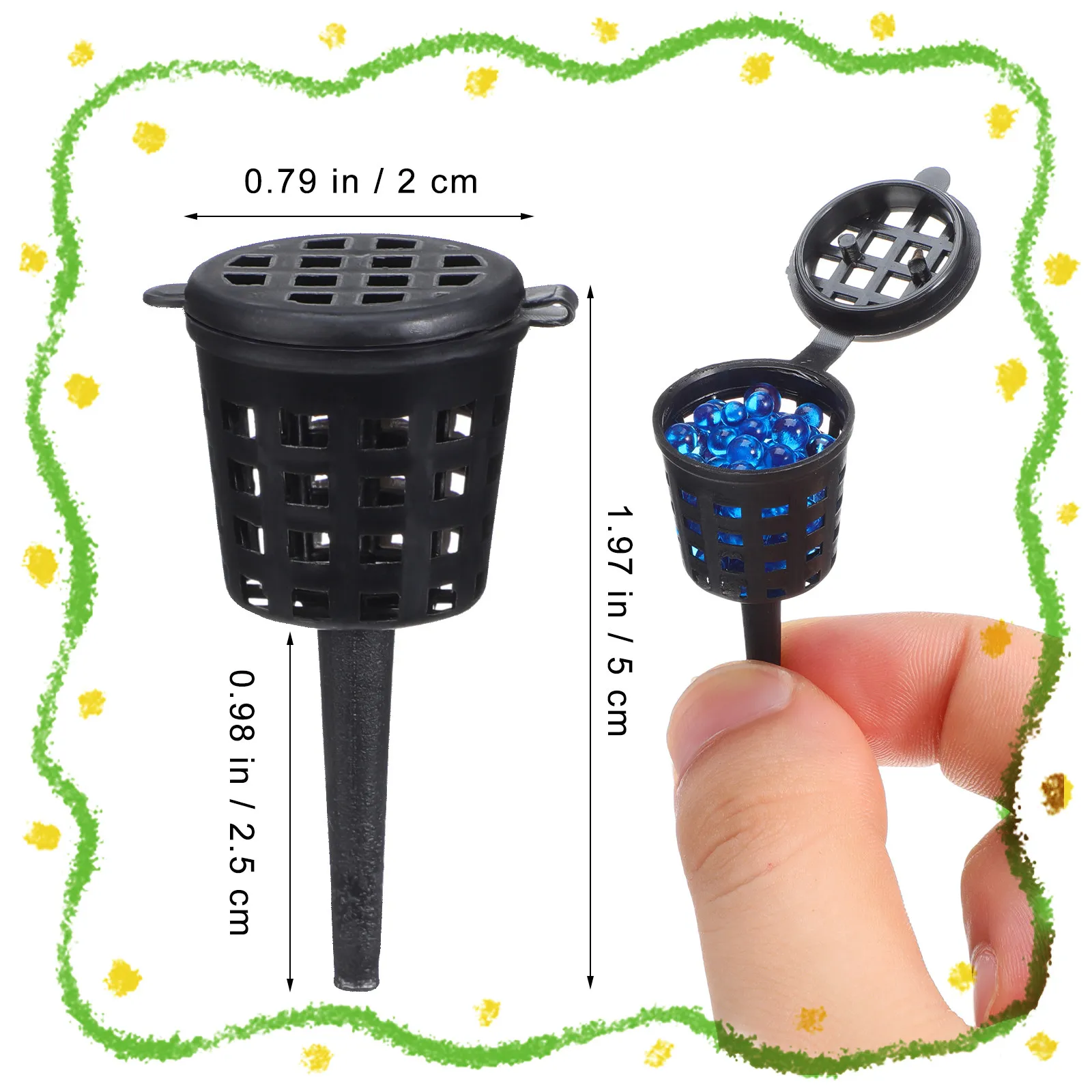 50Pcs Fertilizer Baskets Plastic Fertilizer Box Covered Design Prevent Loss Controlled Feed for Home Garden Bonsai Pot Holder