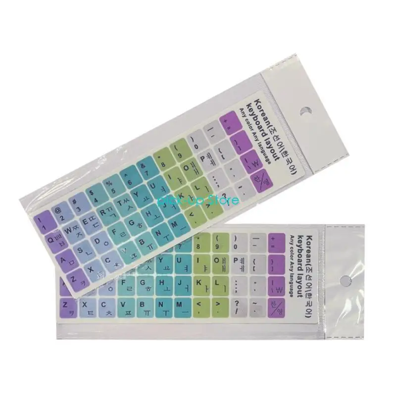 2 шт. универсальные русские корейские арабские наклейки на клавиатуру английские алфавиты клавиатурные буквы сменная наклейка фон для ПК