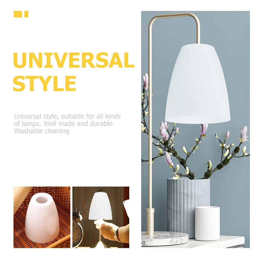 Table Lamp Shade Plastic Lampshade Flat Short Hair Shades Wall LED Light Cover Hanging White Simple Screen Abjura