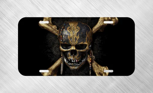 Pirate Skull Crossbones Nordic  License Plate Auto Car Tag FREE SHIP Aluminum