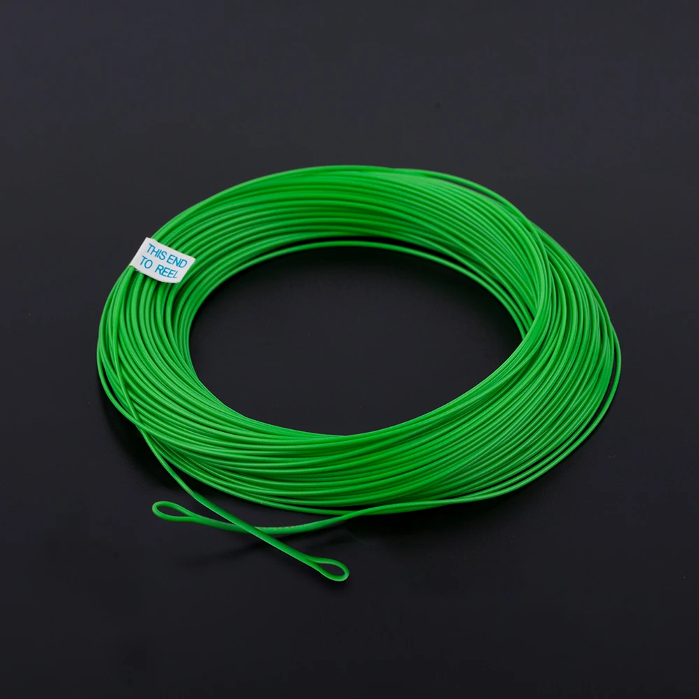 HERCULES Fliegenfischschnur, schwimmendes Gewicht, vorwärtsfliegenschnur mit doppelt geschweißter Schlaufe, fluoreszierendes Gelb, WF5F, WF6F, WF7F, WF8F, 100 Fuß