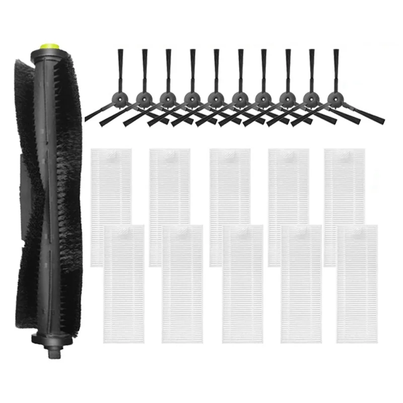 

ABJT-Main Brush Side Brush Hepa Filter Replacement For Qihoo 360 Robot Vacuum Cleaner S10 X100 Max