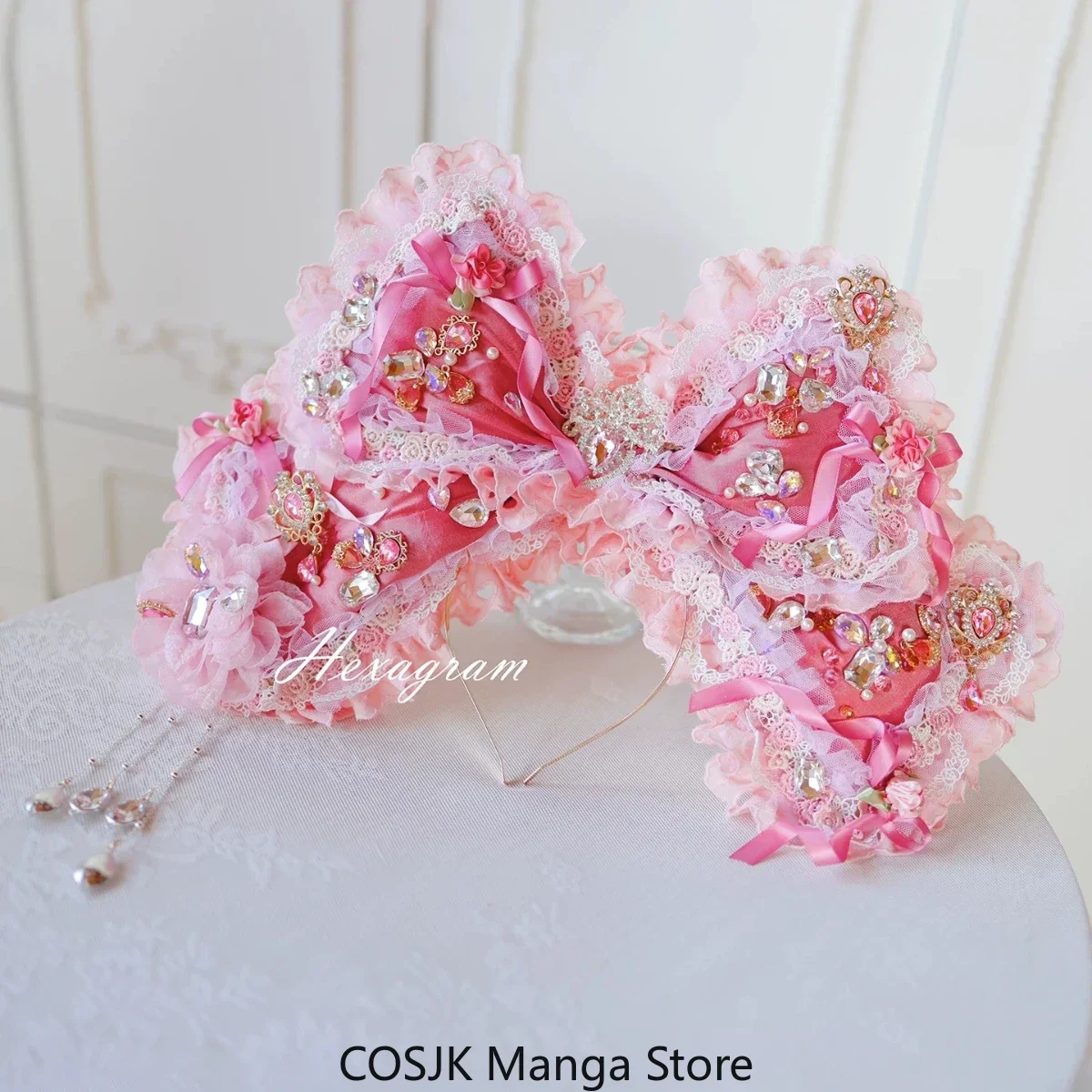 Anime Original Handmade Vintage Bow Tie Hairpin Sweet Lolita Cosplay Costume Women Halloween Party Dress