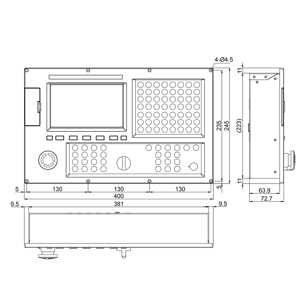 K100T-C KND Sistema CNC Torno universal, serial Servo Bus, CNC Controller Machine Center