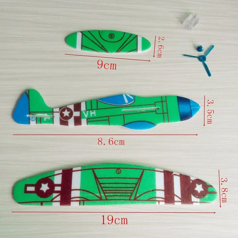 Juego de rellenos de bolsas para fiesta, juguete de avión planeador volador, modelo de avión de espuma, bricolaje, 10 piezas