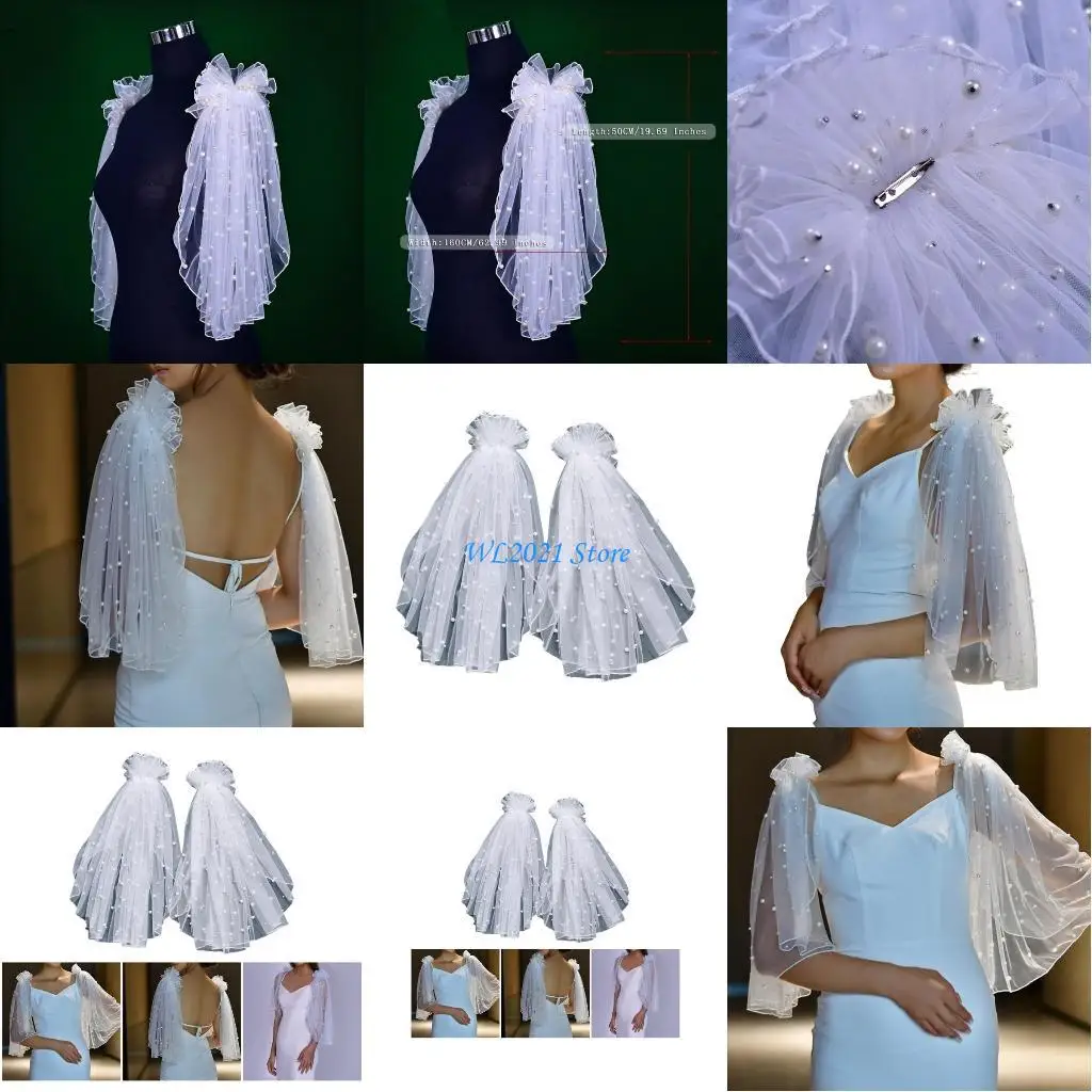 G5GC العروس غطاء الكتف المرحلة زي مرصع بالجواهر غطاء الكتف مجوهرات الكتف #1