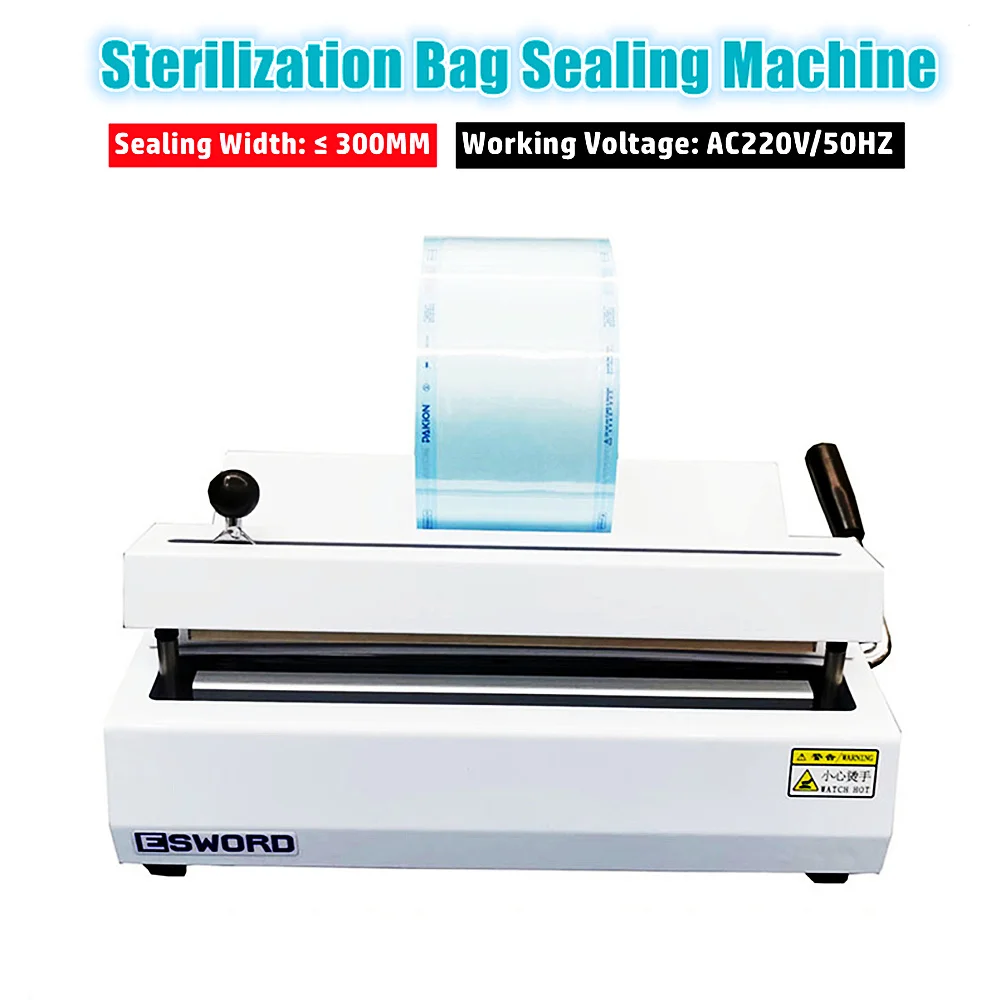 

300MM Sterilization Bag Sealing Machine Disinfection Bag Sealing Machine Dental Plastic Bag Packaging Machine AC220V 400W