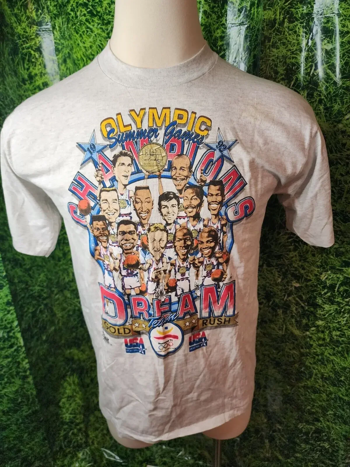 Мужская футболка USA Basketball Dream Team 1992 г., серая, размер L