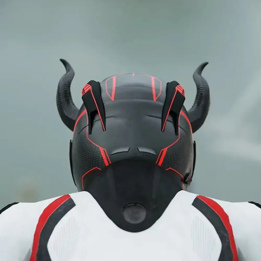 2 قطعة خوذة دراجة نارية قرون دراجة نارية خوذة الديكور قرون الشيطان Motobike الكهربائية التصميم خوذة الديكور