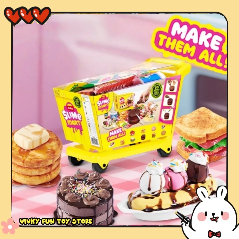 Diy Mystery Box Slime Mart Fidget Toy Blind Box Slime Pizza Burger And Donut Diy Baking Festival Gift