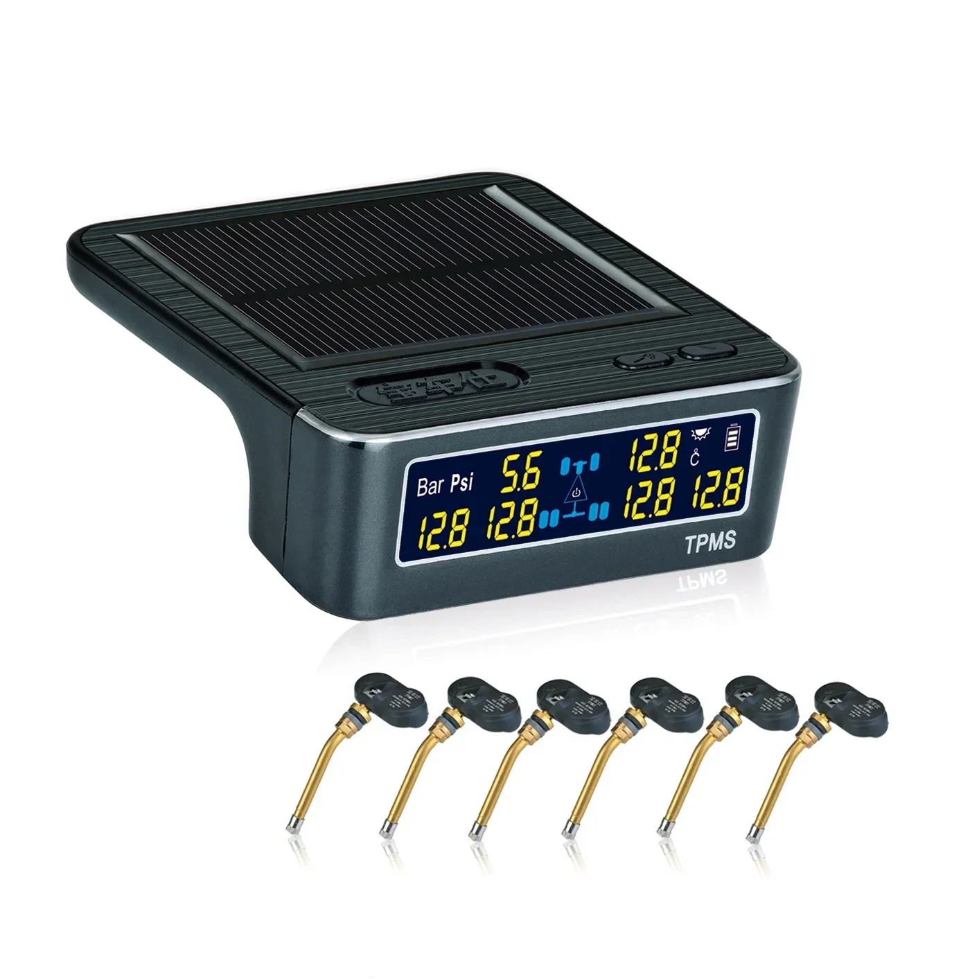 2025 Hot Sell 6 Wheel Truck Wireless Pro Solar Car External TPMS Sensor 433.92 MHz  Tire Pressure Monitoring System H6