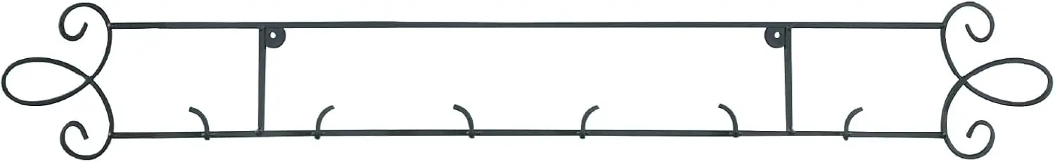 

Horizontal Plate Rack, Black Display (3 Place) - Durable & Sturdy Metal Finish with Scroll Designs - Beautifully Showcas