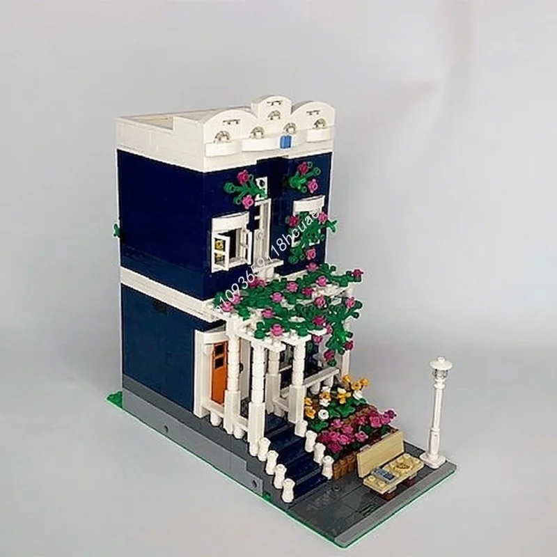 770 قطعة MOC اللبلاب شرفة منزل وحدات نموذج اللبنات هدية الكريسماس العمارة اللعب DIY بها بنفسك فكرة الإبداعية التعليم الاطفال #1