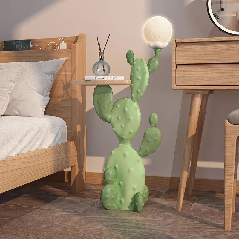 Große moderne Dopamin-Kaktus-Stehlampe, doppelseitiger Sofa-Beistelltisch, einzigartige Wohnzimmer-Dekoration, sicheres Material, Heimbeleuchtung