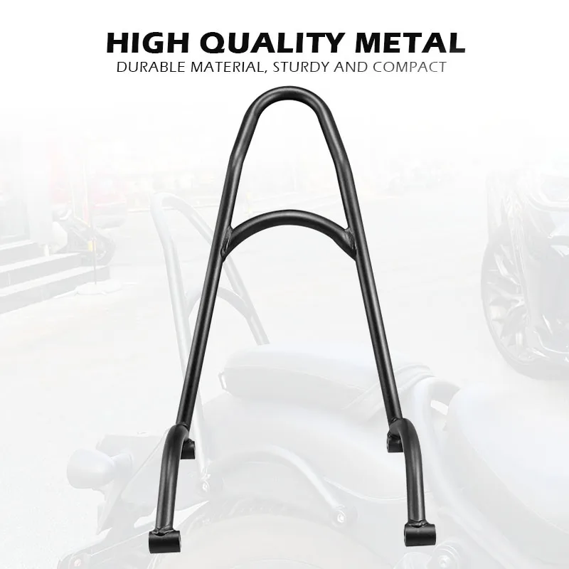 

Motorcycle Rear Passenger Backrest Cushion Sissy Bar Armrest Tail Rack Accessories for Honda CM300 CM500 Universal Fit