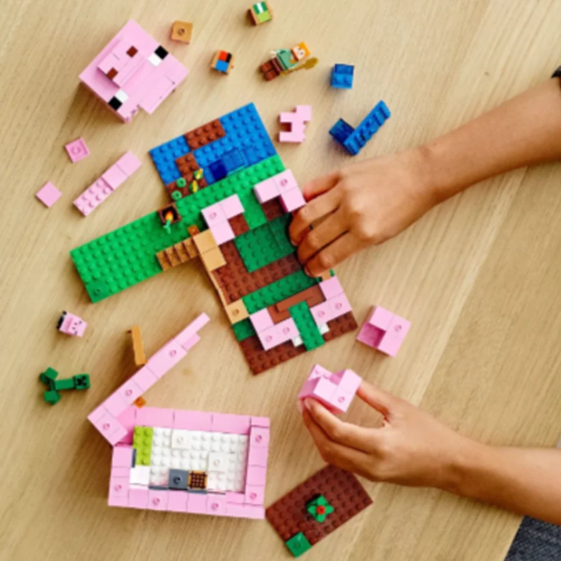 Ideas Series Pig House Building Block With Figures Collect Fit Assembling Educational Bricks 21170 Model Children Toy Adult Gift