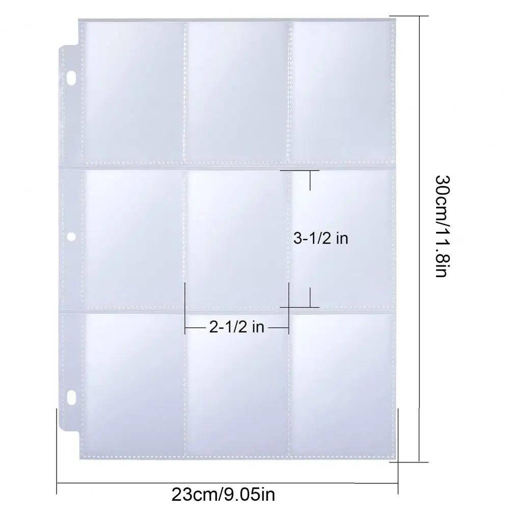 Tarjetero para carpetas, tarjetero comercial con 9 fundas de bolsillo para juegos, tarjetas de colección de celebridades, plástico para ídolo