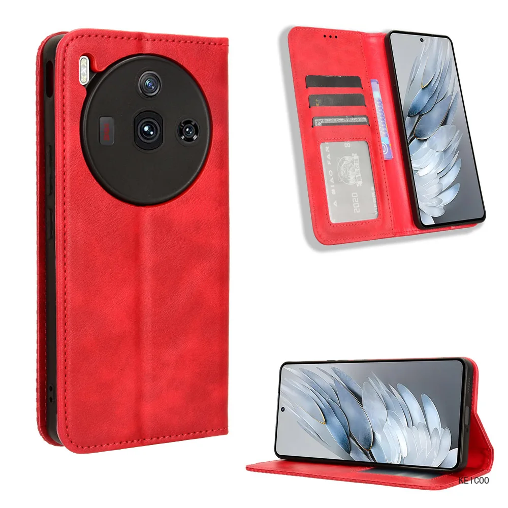 For ZTE Nubia Z40S Z50 Z50S Pro Ultra Z50SPro NX713J 5G Case Stand Holder Anti-fall Card Slot Wallet Clip Flip Cover Phone Shell