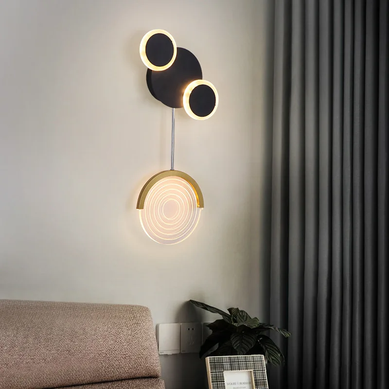 Modern LED Wall Lamp Bedside Sconce For Living Dining Room Bedroom Stair Aisle Home Decoration Indoor Lighting Fixture Luster