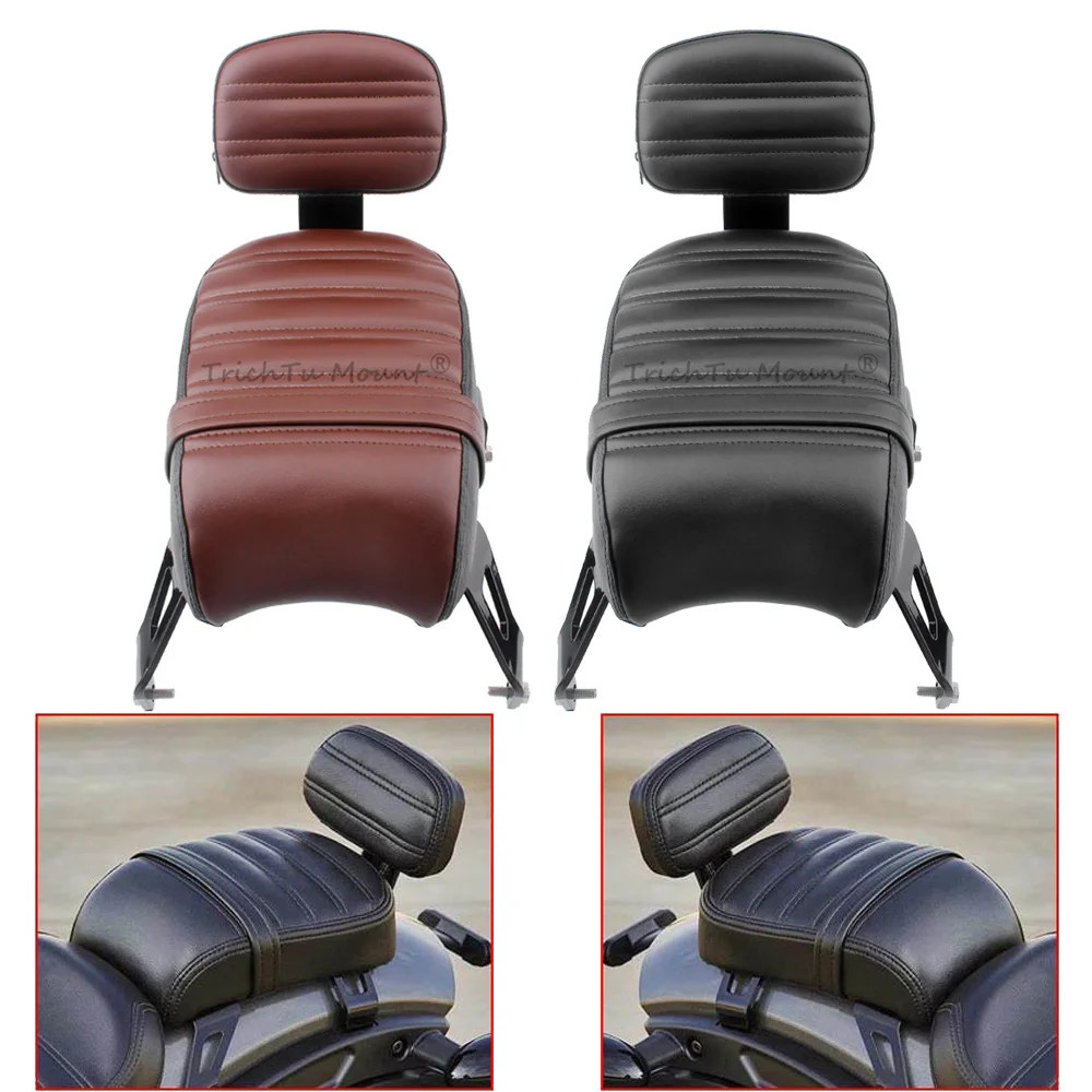 Motorcycle Brown,black Passenger Seat With Backrest For Indian Scout 2023-2024,Scout Rogue ,Rogue Sixty,Bobber Twenty, 2022-2024