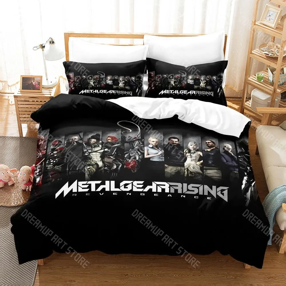 3D Printed Metal Gear Rising Revengeance Bedding Set for Boys Girls Duvet Cover Twin Queen King Full Single Double Sizes
