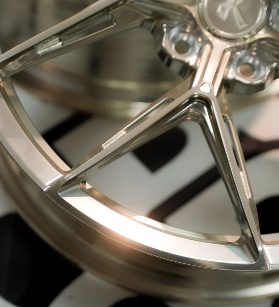 Brushed Champagne Gold Custom Forged Wheels 1 Piece Monoblock Deep Dish Deep Concave 6061-T6 Aluminium Alloy JJ1575
