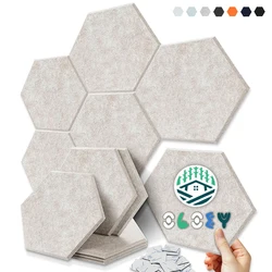 Panneaux Muraux Insonorisants Hexagonaux, Isolation Acoustique, Décor de Chambre à Coucher, 6 Pièces