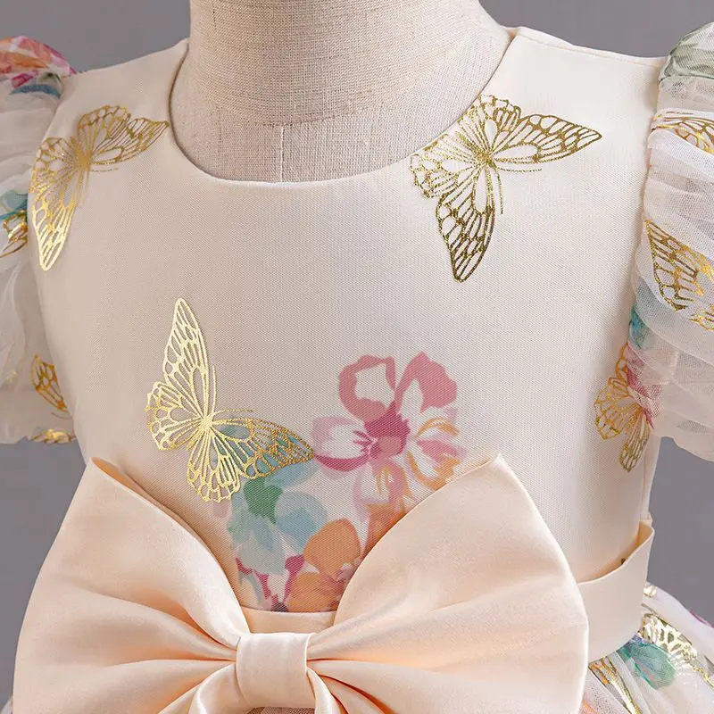 

Girls Dress Summer New Flower Child Dress Children's Printed Costume Ropa De Niña Girls Clothes