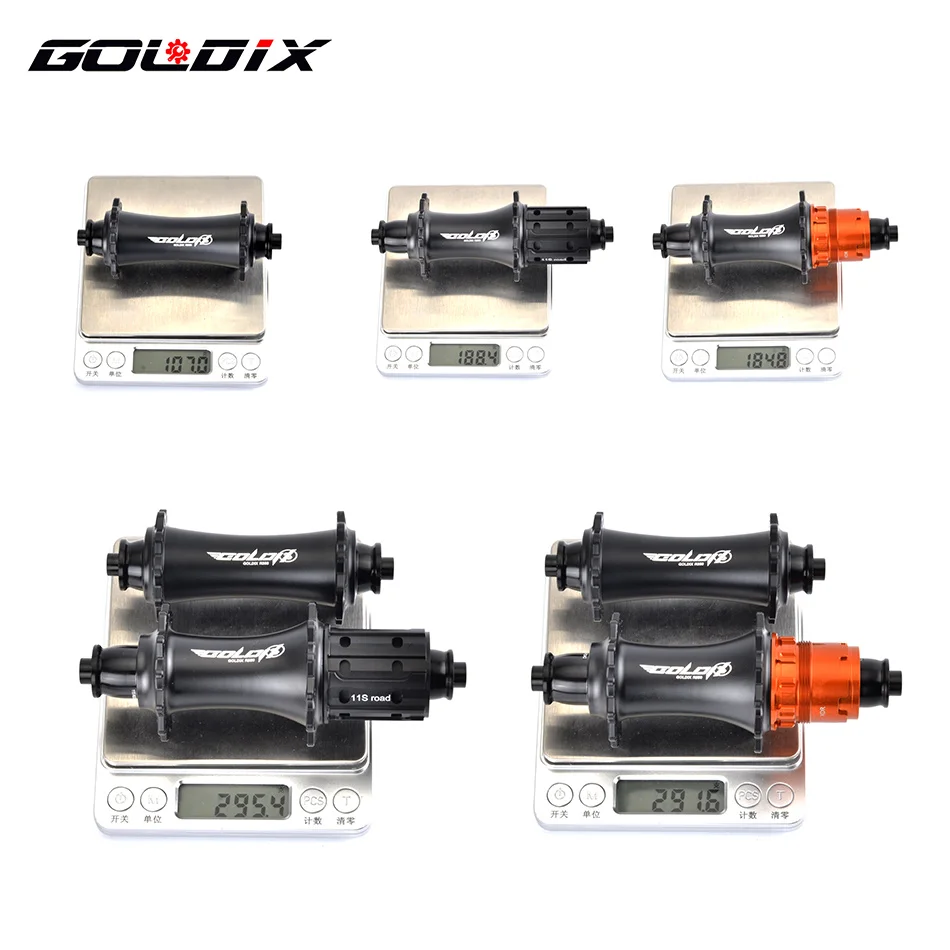 GOLDIX ROAD Bike Hubs 292g V-brake Super Light Road Bike Hubs J-bend Front 20H Rear 24H 100x9 130x10 Ratchet 36T HG XDR for SRAM