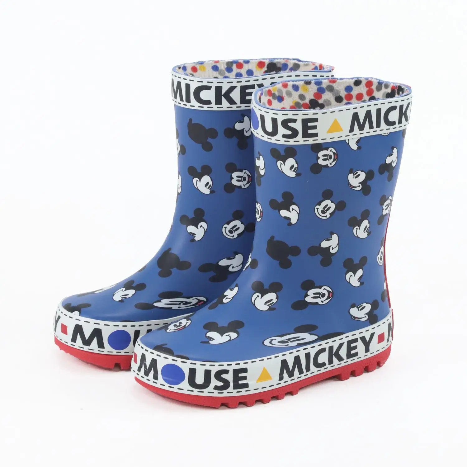 Scarpe da pioggia per bambini Disney scarpe da bambino in gomma moda cartone animato Mickey Minnie scarpe impermeabili per bambini