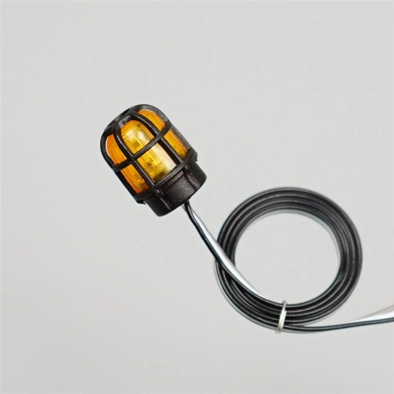 1pcs 360 Degree Rotating Light LED Engineering Lamp 1/14 For Tamiya Lesu For Scania Man Actros Volvo Car Parts Rc Truck Trailer