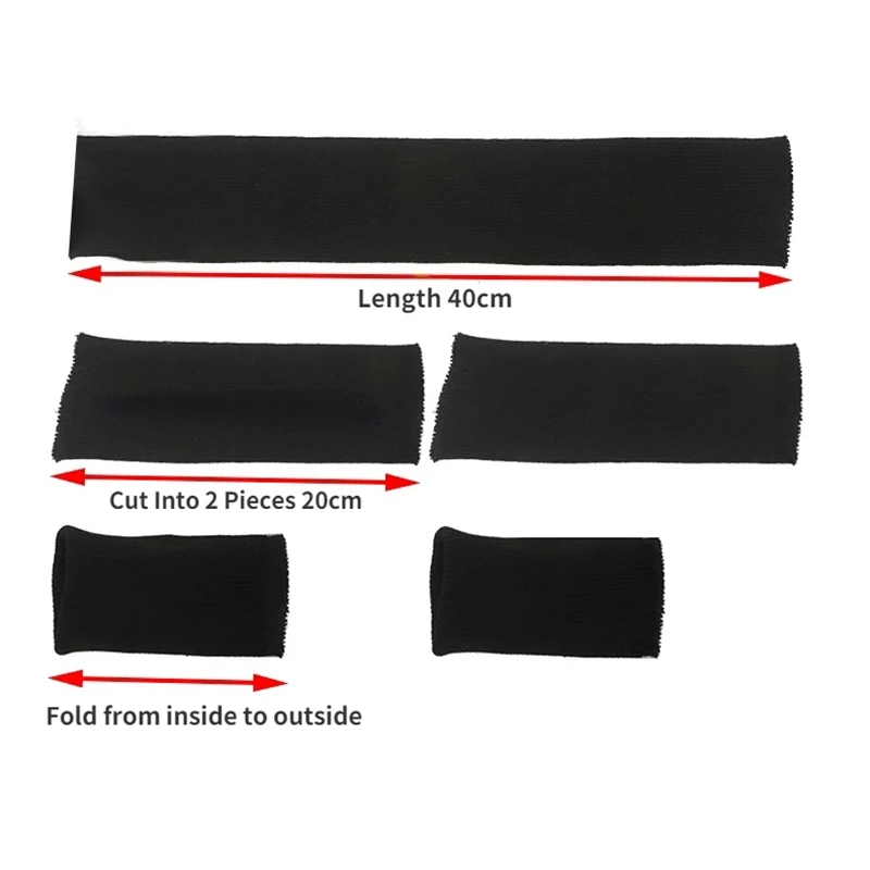 40cm Elastic Rib Cuffs Knitted Fabric Sweater Garment Cuffs Trouser Legs Seamlessly Repair Lengthening Sewing Accessories