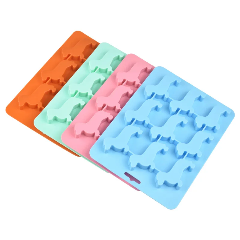 

Ice Cube Silicone Tray Molds Trays Dog Mold Chocolate Dachshund Shaped Baking Candy Lid Jelly Mini Maker Fondant Puppy Release