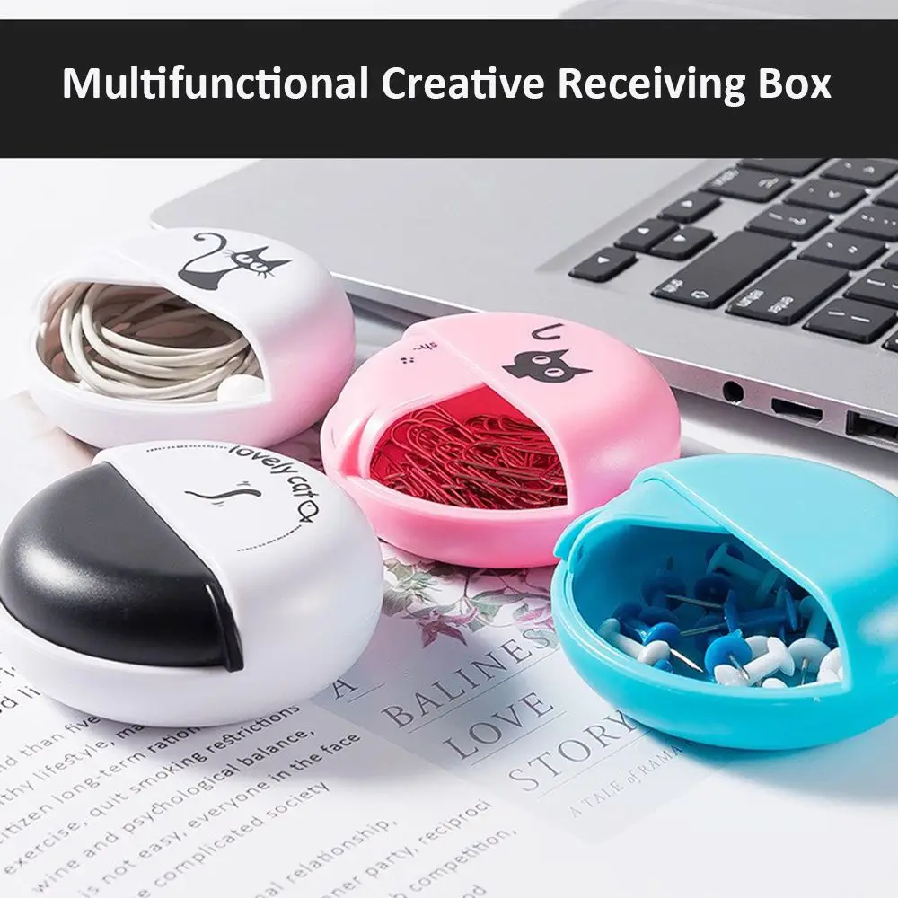 

Hard Round Pocket Wire Cable Organizer Jewelry Protective Earphone Case Data Line Box