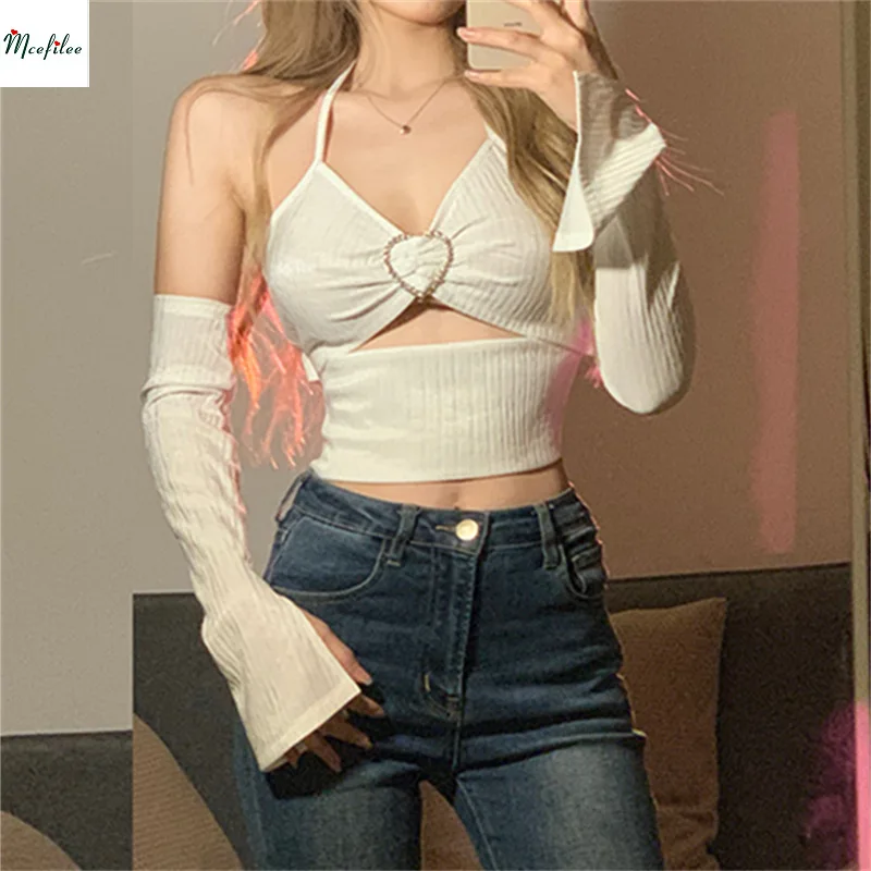 Tank Top Women White 2022 Summer Casual Fitness Short Vest Candy Colors Knitted Off Shoulder Sexy Crop Top Women Woman Tshirts