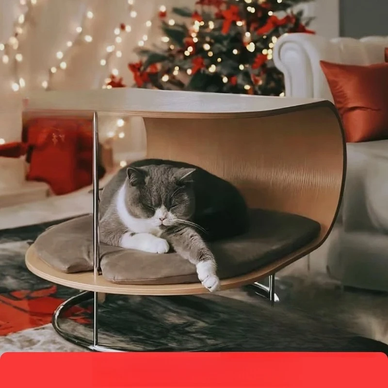 Multifunctional cat litter, mobile side few anti-cat scratch removable pet litter coffee table